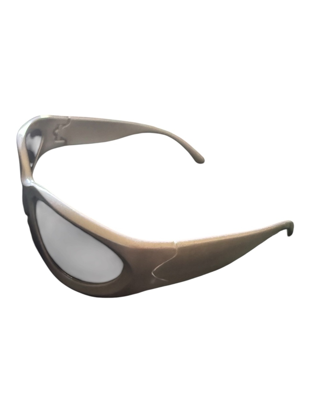 Sporty Wrap Sunglasses in Silver